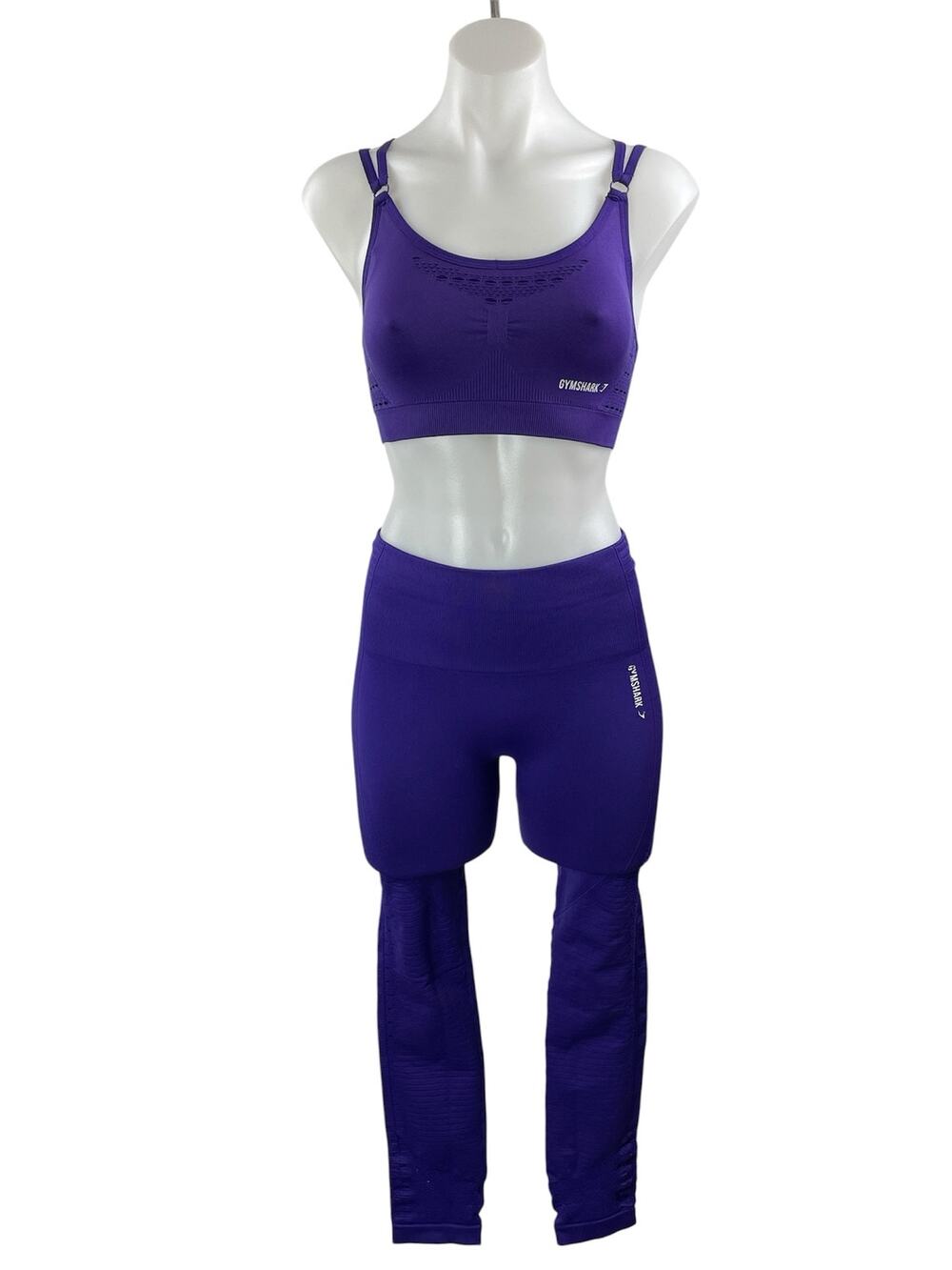 Gymshark Women's Purple Activewear Athletic Sports Bra & Legging Pants Sets Sz S